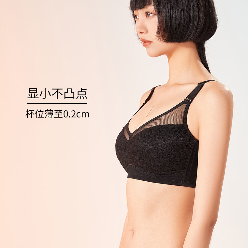 薄款大胸显胸小无钢圈聚拢全文胸 朵凡妮文胸