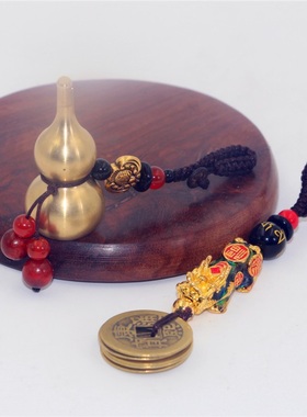 西藏手工纯铜挂坠葫芦貔貅配饰