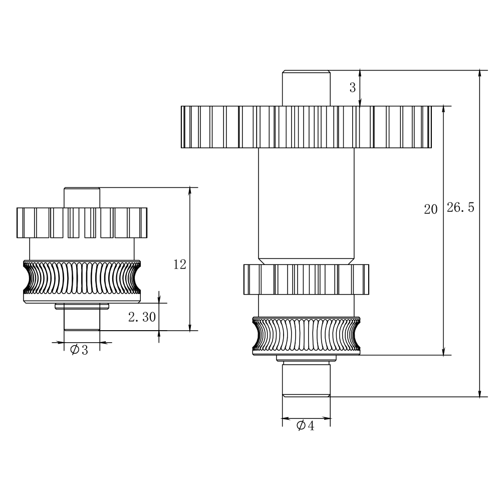 纵维Anycubic Kobra2硬化钢DLC纳米涂层一体齿轮挤出机送料3D配件 - 图2