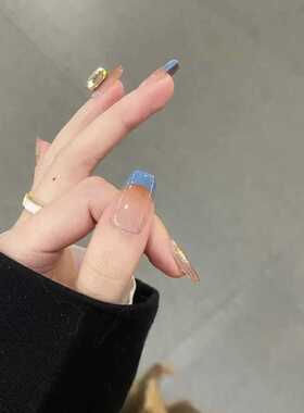纯手工显白新品订制法式指甲贴片