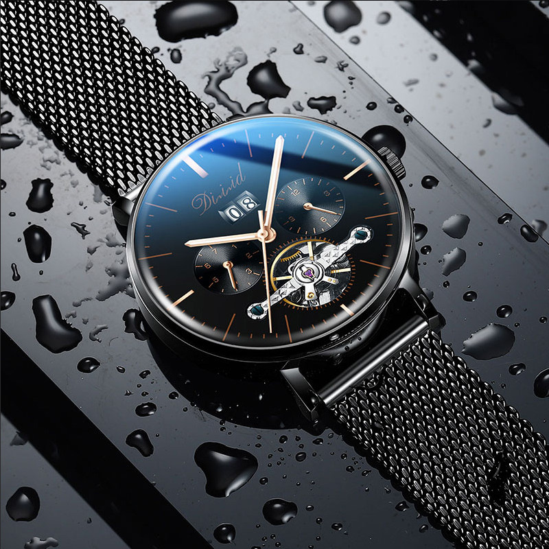 新概念超薄男士镂空全自动机械表 dizizid帝兹国产腕表