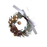 Рождественские украшения, мини-венок, сосновые шишки, звезды, золотые сосновые иголки, автомобильные подвесные украшения, реквизит для праздничной атмосферы