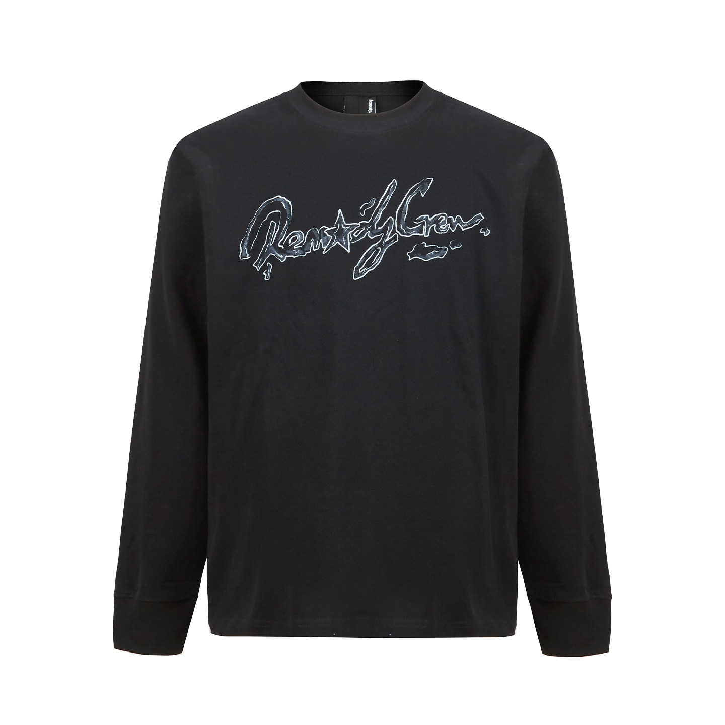 Remedy 美式水迹字体印花长袖T恤男女秋季新款情侣休闲打底衫上衣