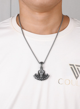 北欧维京托尔斧头吊坠凯尔特狼