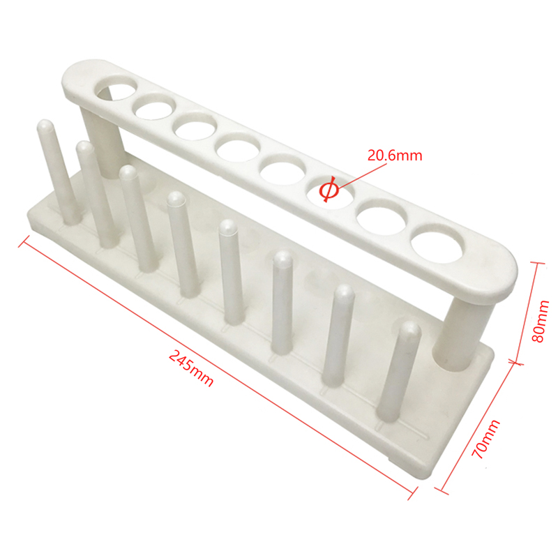 塑料试管架8孔8柱孔径20mm PP材质物理化学实验试管架8孔比色管架-图0
