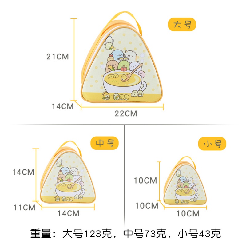 三角学生迷你保温袋饭儿童手提袋便携便当包饭团包铝箔早餐保温包-图2