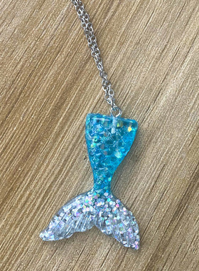 吊坠项链公主风鱼尾吊坠项链