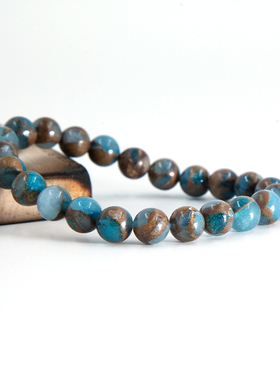 天然蓝金彩石手链手串