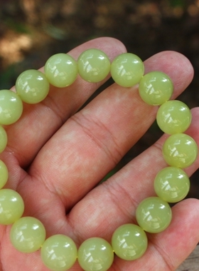 天然新疆和田玉黄口料手链