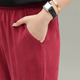 Heavyweight real cupro silk pants women's 2026 casual pants eighty-nine points slimming small carrots small feet harem pants summer