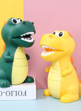 跨境爆款恐龙存钱罐儿童男女孩储蓄罐防摔储钱罐家居摆件学生礼品