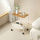 Wrought iron living room creamy style moving side table