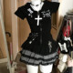 RichGirl Lace Hot Girl Cake Dark Punk Puffy Skirt Versatile Subculture Splicing Plaid Skirt