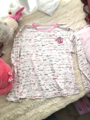 RichGirl少女复刻女儿服日系小个子可爱打底甜美软妹印花T恤显瘦 - 图0