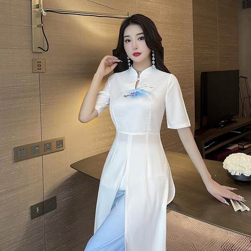 新中式改良足疗技师工作服按摩洗浴spa会所工衣女款爆款2025新款 - 图2