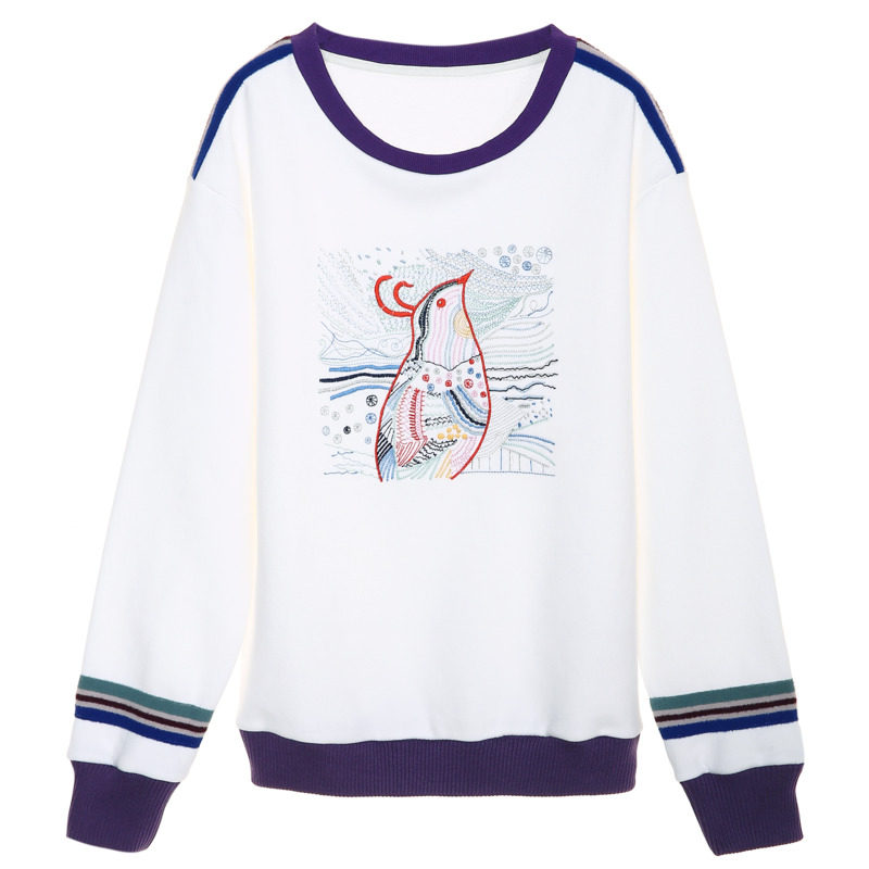 裂帛春装2020年新款女圆领卡通卫衣 裂帛立天卫衣/绒衫