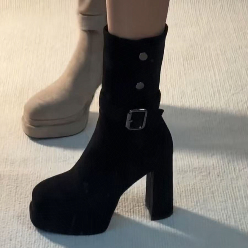 古早韩系高跟短靴女厚底粗跟百搭两穿瘦瘦靴增高显瘦小个子爆款,淘宝优惠券,粉丝福利购,淘宝优惠卷