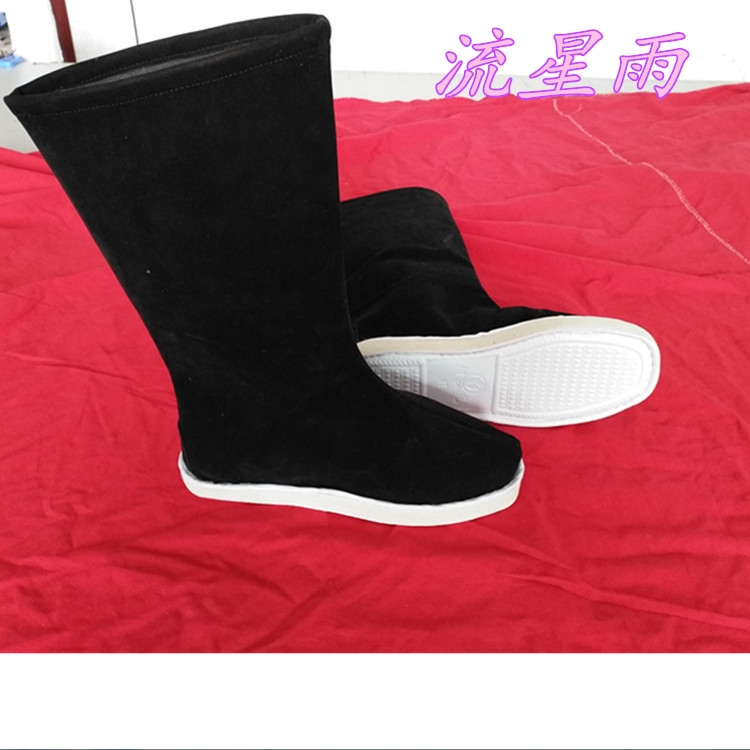 蜜糖依恋旗舰店春季女单鞋绣花布鞋汉服靴子平跟浅口民族风古装cos靴子皇帝龙靴1