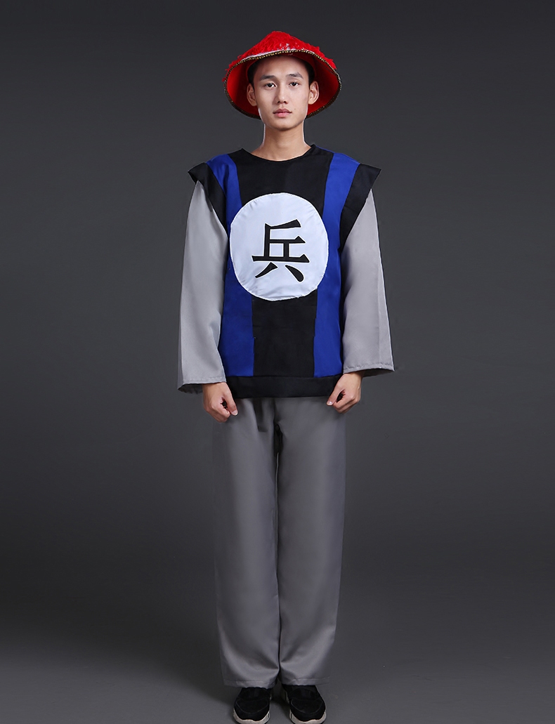 蜜糖依恋旗舰店衙役影视演出戏服狱卒兵服清朝卫服兵服马甲清朝官服 清兵服装0