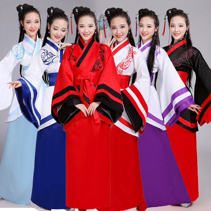 蜜糖依恋旗舰店新款汉服曲裾汉服改良唐装女款古装古装表演服舞台演出服女装正规0