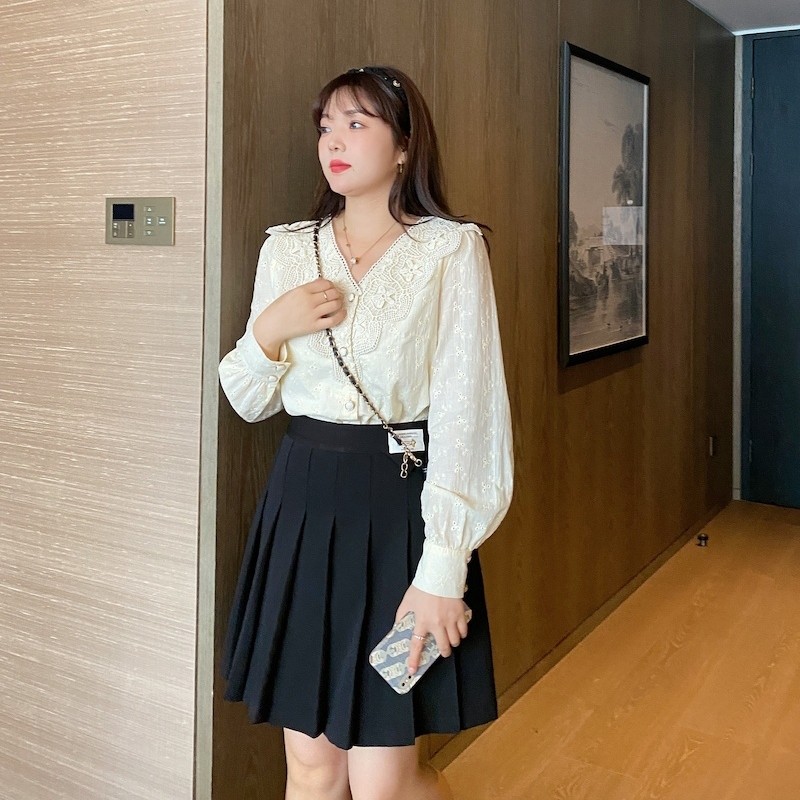 采多宝大码女装2021秋冬新款衬衫 caidoble采多宝蔡大码女装