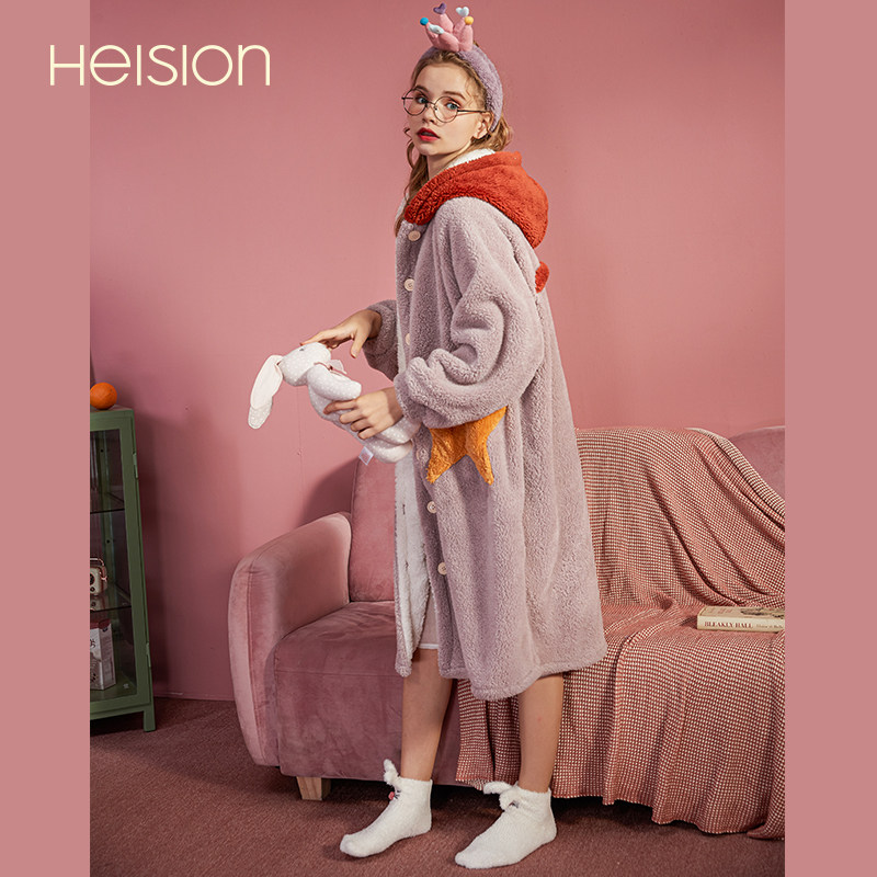 秋冬长款2020年新款可爱甜美睡袍 海之宁睡袍/浴袍