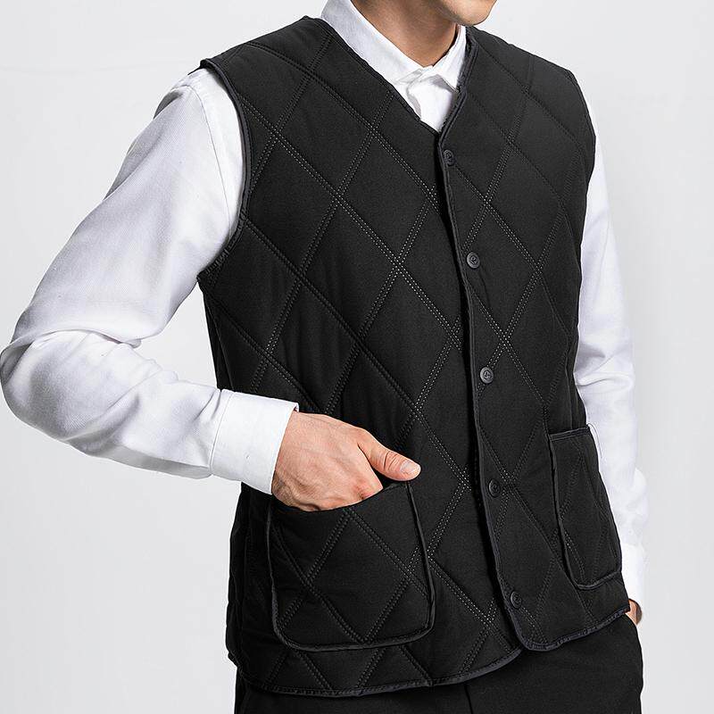 2024新款羽绒绵马甲男士短款内穿大码加绒加厚背心中老年冬爸爸装,淘宝优惠券,粉丝福利购,淘宝优惠卷