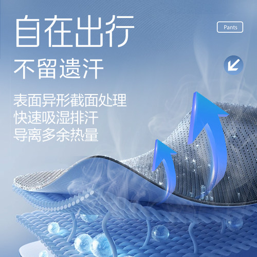 【速干抗皱】柒牌弹力休闲裤男薄款26夏季新款男士直筒透气长裤子 - 图2