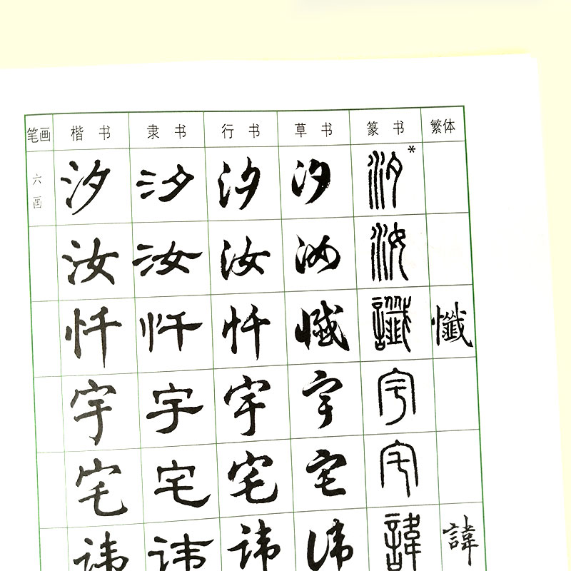 常用字字帖三楷隶行草篆书繁体字毛笔软笔书法练字帖翁闿运单晓天胡问遂徐伯清方去疾吴建贤上海书画出版社-图3