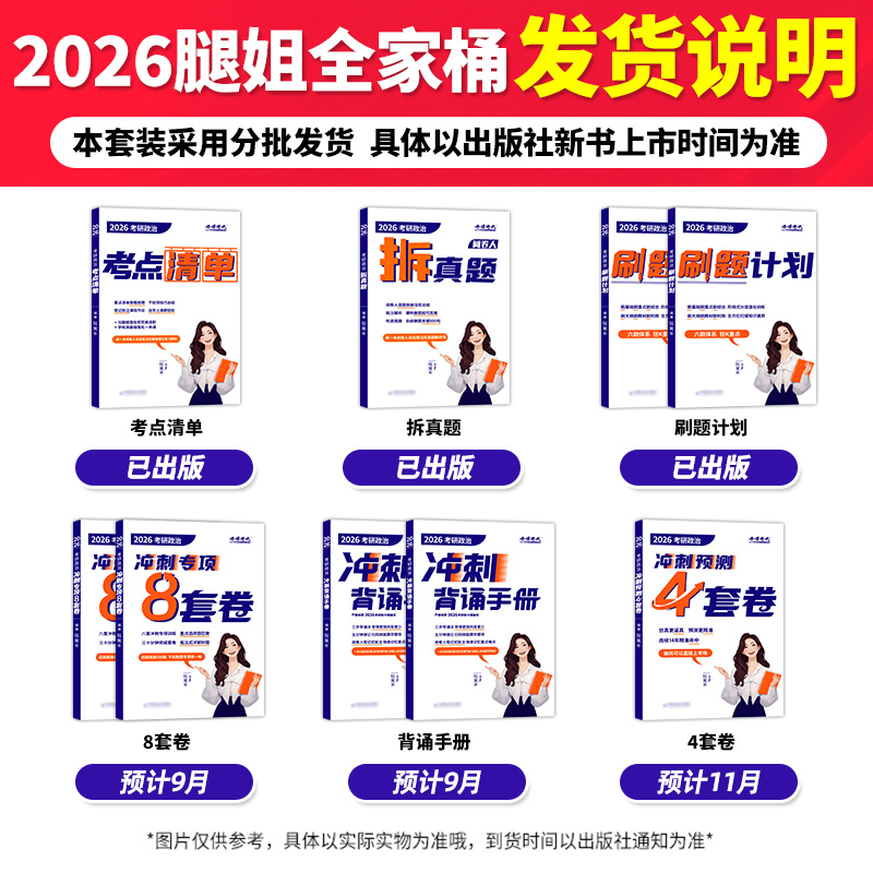 腿姐四套卷2026腿4 腿四腿姐预测四卷套考研政治陆寓丰冲刺预测4套卷 26腿姐冲刺课讲义模拟冲刺4套题 时政七页纸九张纸大题7页9页 - 图0