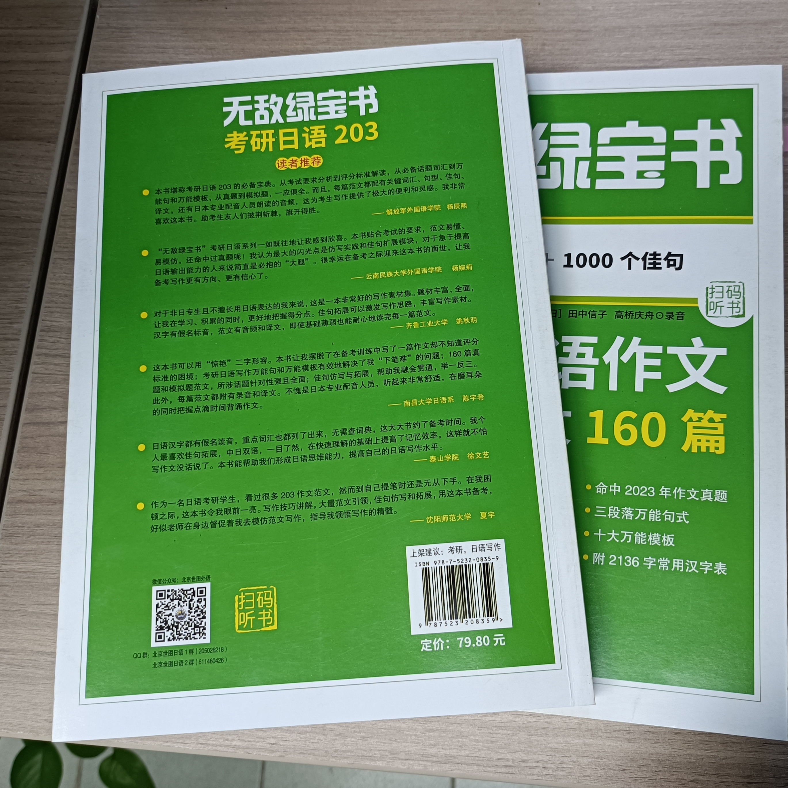 备考2026考研公共日语 无敌绿宝书 考研日语作文范文160篇 李晓东 203日语考研写作范文 日语考研 考研日语核心3500词考研日语语法