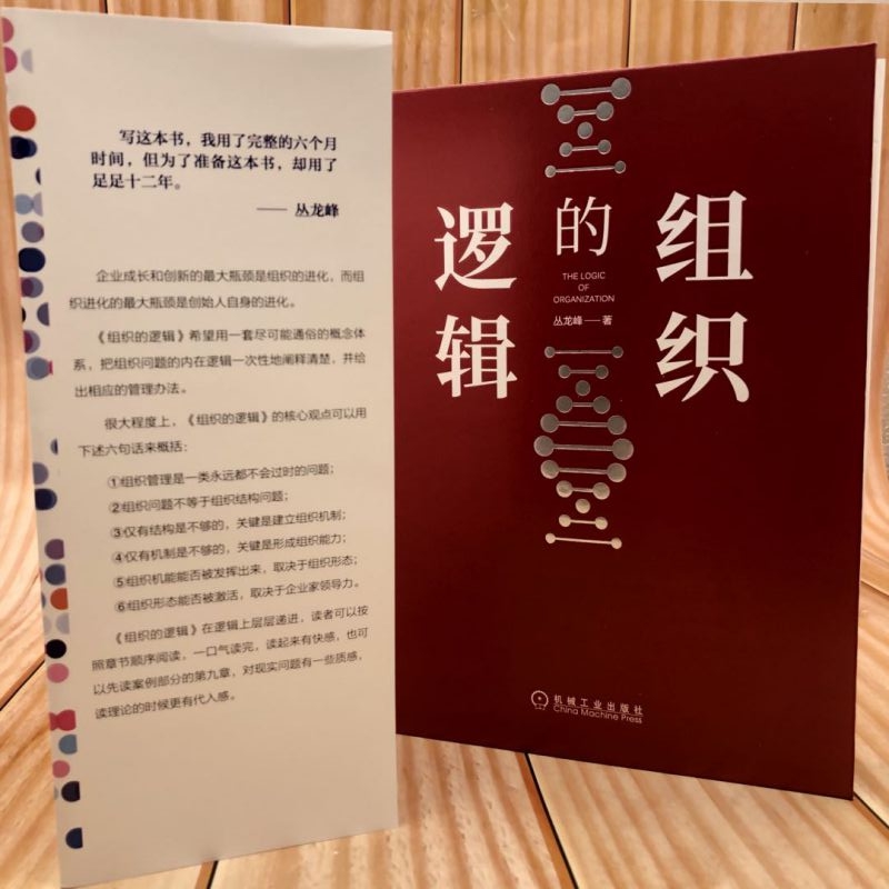 组织的逻辑 丛龙峰 著 组织行为学 领导力如何在组织中成就卓越 管理的逻辑高绩效组织的改进语言 首席组织官从团队到组织的蜕变 - 图0