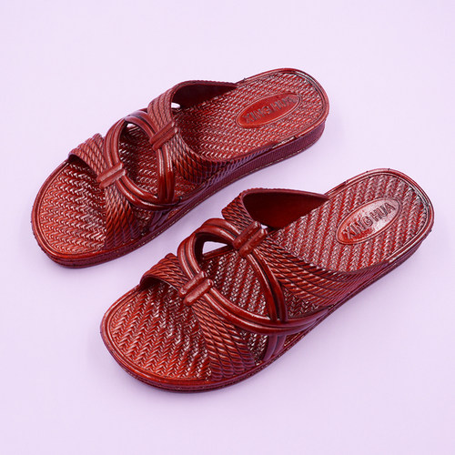 夏季新品中老年舒适软底妈妈凉拖鞋室外穿防滑平底老人平跟奶奶鞋 - 图2