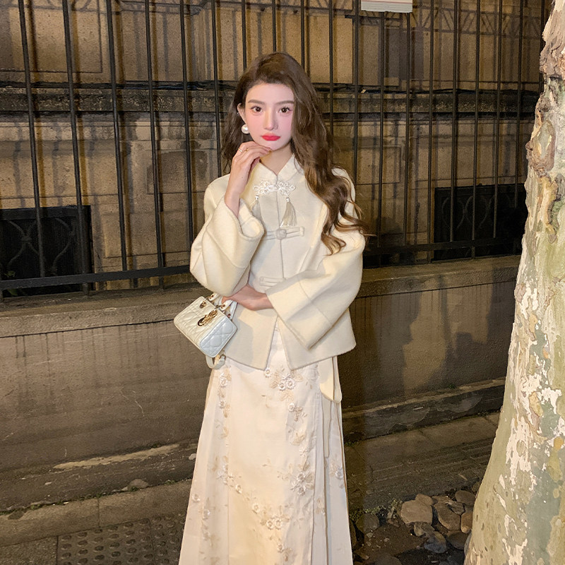 AM NANA冬季毛呢外套新中式气质小个子温柔风上衣女立领百搭女装,淘宝优惠券,粉丝福利购,淘宝优惠卷