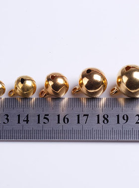 diy金色电镀一字小铃铛