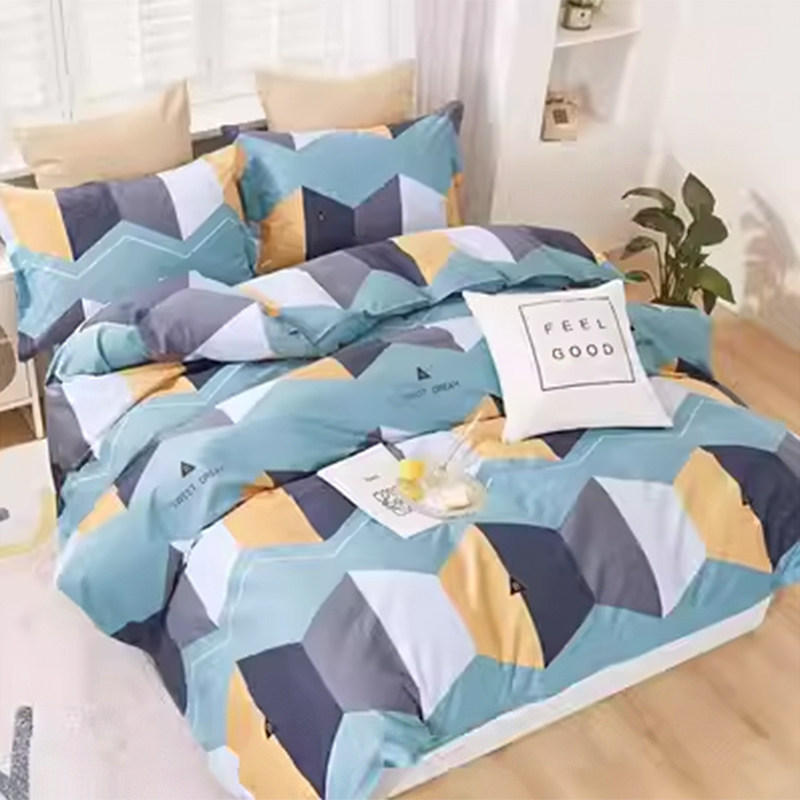 Bed four-piece set of pure cotton bed sheets and quilt cover 180220 custom-made quilt cover 7*7 fitted sheet 0.9 m 1.35 universal for all seasons
