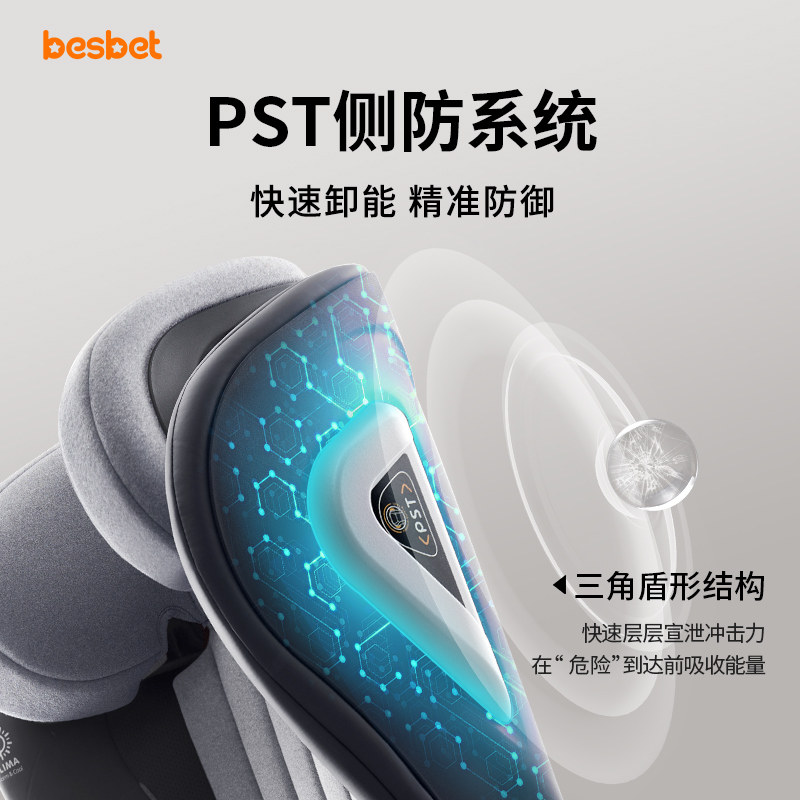 besbet安全座椅汽车 3-12岁大童 besbet汽车座椅