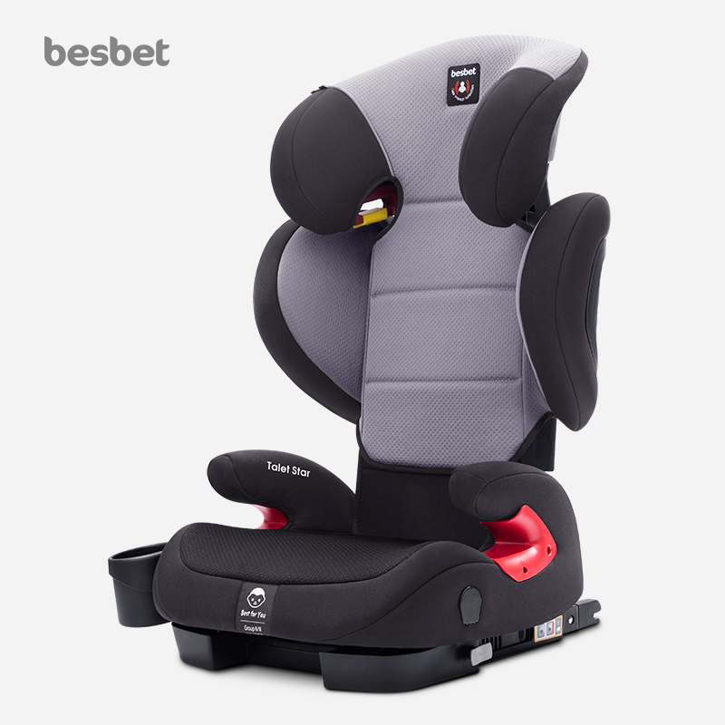 besbet旗舰店besbet儿童安全座椅汽车用3-12岁便携车载大童宝宝坐椅isofix通用2