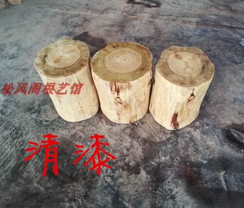 特价实木木墩根雕凳子原木小木墩树桩木桩树墩茶几凳大板支架底座 - 图1
