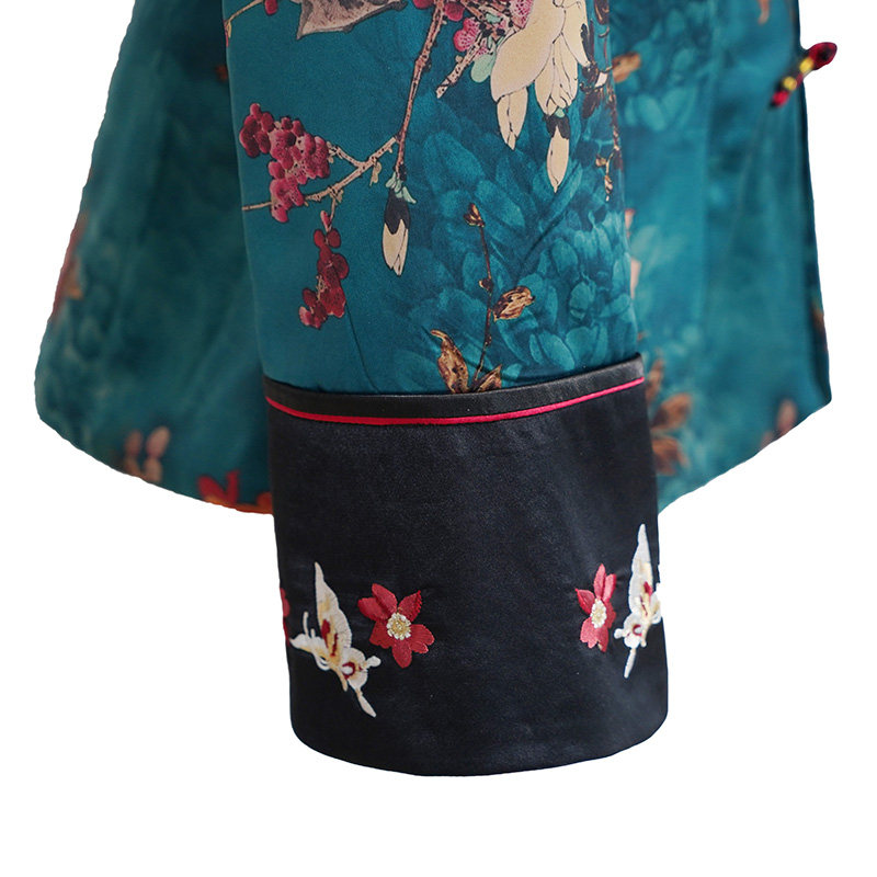 唐装女冬装加厚中式绣花上衣喜庆 如意风上衣