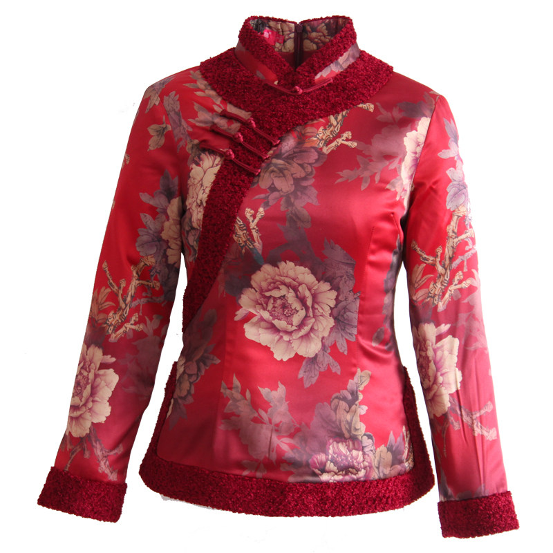 如意风唐装女中国风妈妈小棉袄旗袍 如意风上衣