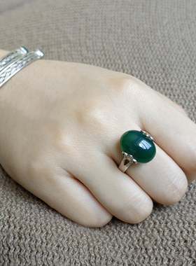 英式戒指925纯银复古女