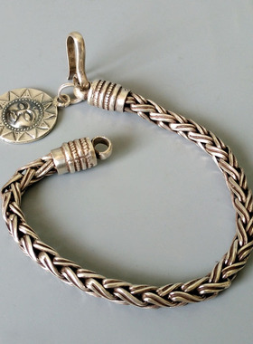 欧美风银饰太阳神现货手链