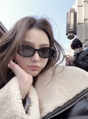 防紫外线椭圆形韩版女网红风眼镜