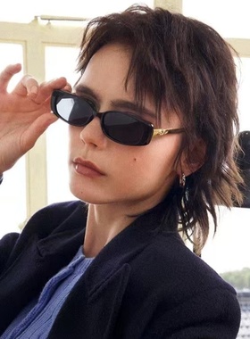 2025年欧美复古窄框防紫外线墨镜