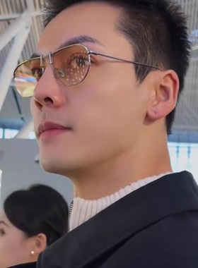 陈伟霆同款墨镜金属半框太阳眼镜