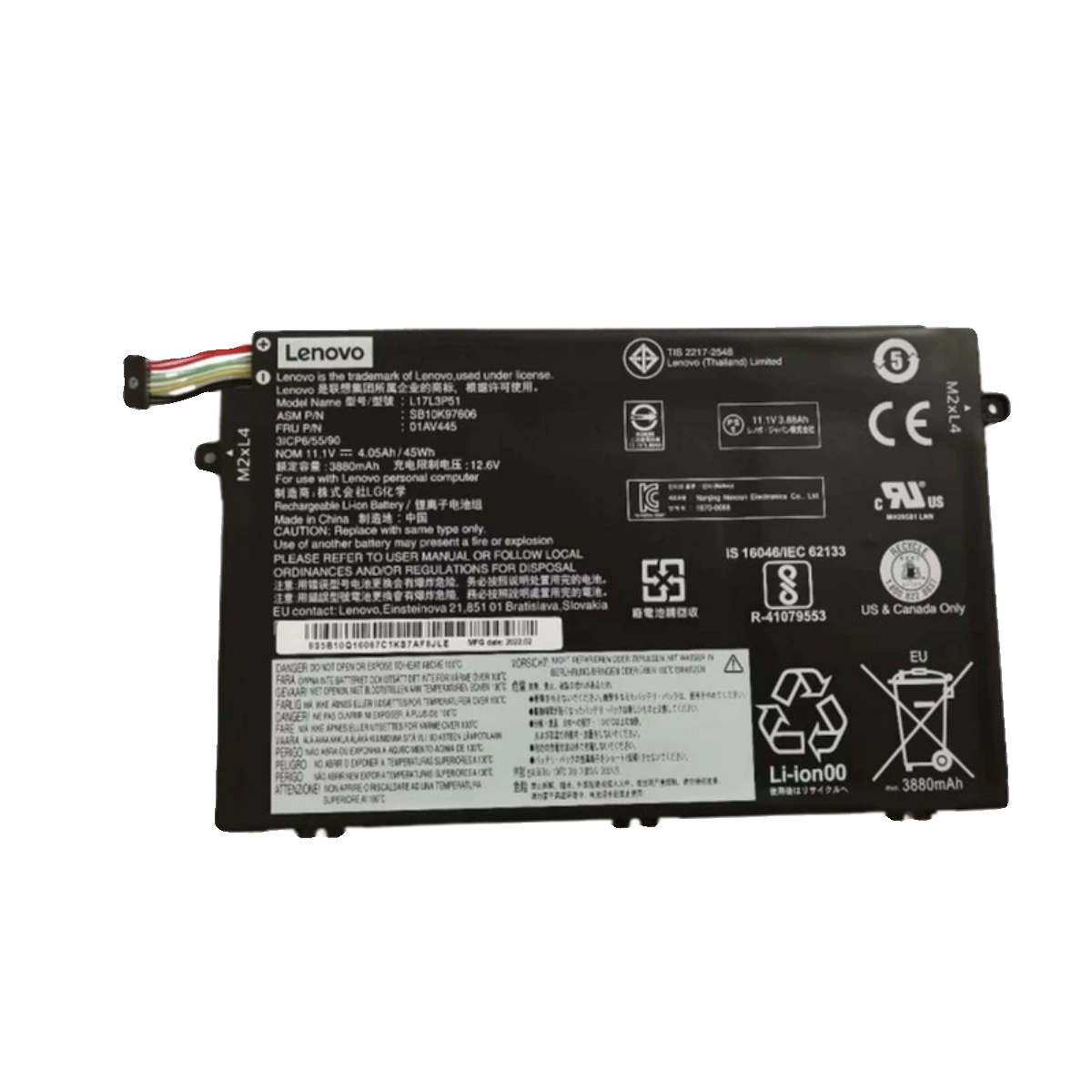 原装联想ThinkpadE14 E15 E495 E585 E595 R490 R580电池L17L3P51 - 图3