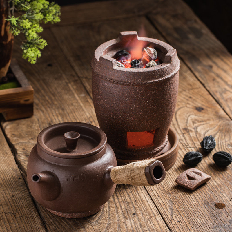 煮茶小茶炉小号木炭炉复古陶壶养生壶迷你家用围炉烧水壶明火户外,淘宝优惠券,粉丝福利购,淘宝优惠卷