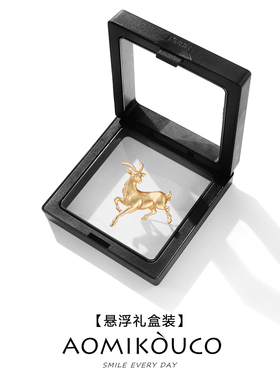 简约立体金色小山羊胸针别针配饰