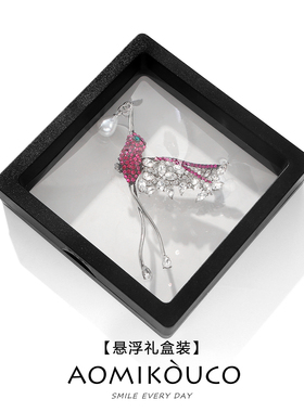 自由灵动蜂鸟胸针高档女鸟儿胸花